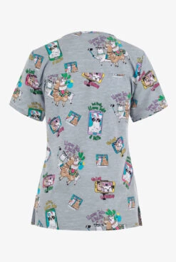 Cherokee Genuine Llama Take A Selfie Women's 2-Pocket STRETCH V-Neck Print Scrub Top 5 Cherokee Genuine Llama Take A Selfie Women's 2-Pocket STRETCH V-Neck Print Scrub Top -Cherokee Shop CK671LESF 2