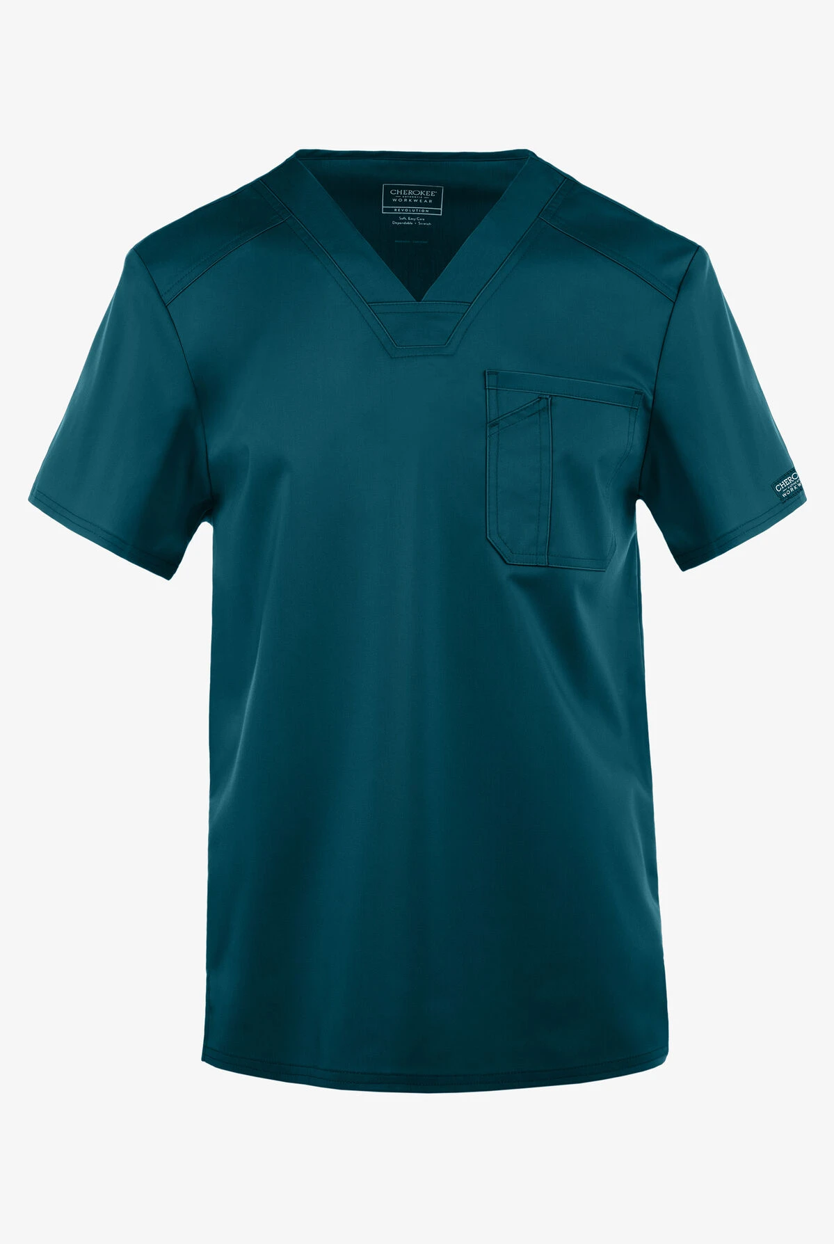 Cherokee Workwear Revolution Men's 1-Pocket STRETCH V-Neck Scrub Top 3 Cherokee Workwear Revolution Men's 1-Pocket STRETCH V-Neck Scrub Top