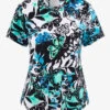 Cherokee Genuine Brushy Botanicals Floral Women's 2-Pocket STRETCH V-Neck Print Scrub Top 1 Cherokee Genuine Brushy Botanicals Floral Women's 2-Pocket STRETCH V-Neck Print Scrub Top -Cherokee Shop CK703BUOT 020223 1