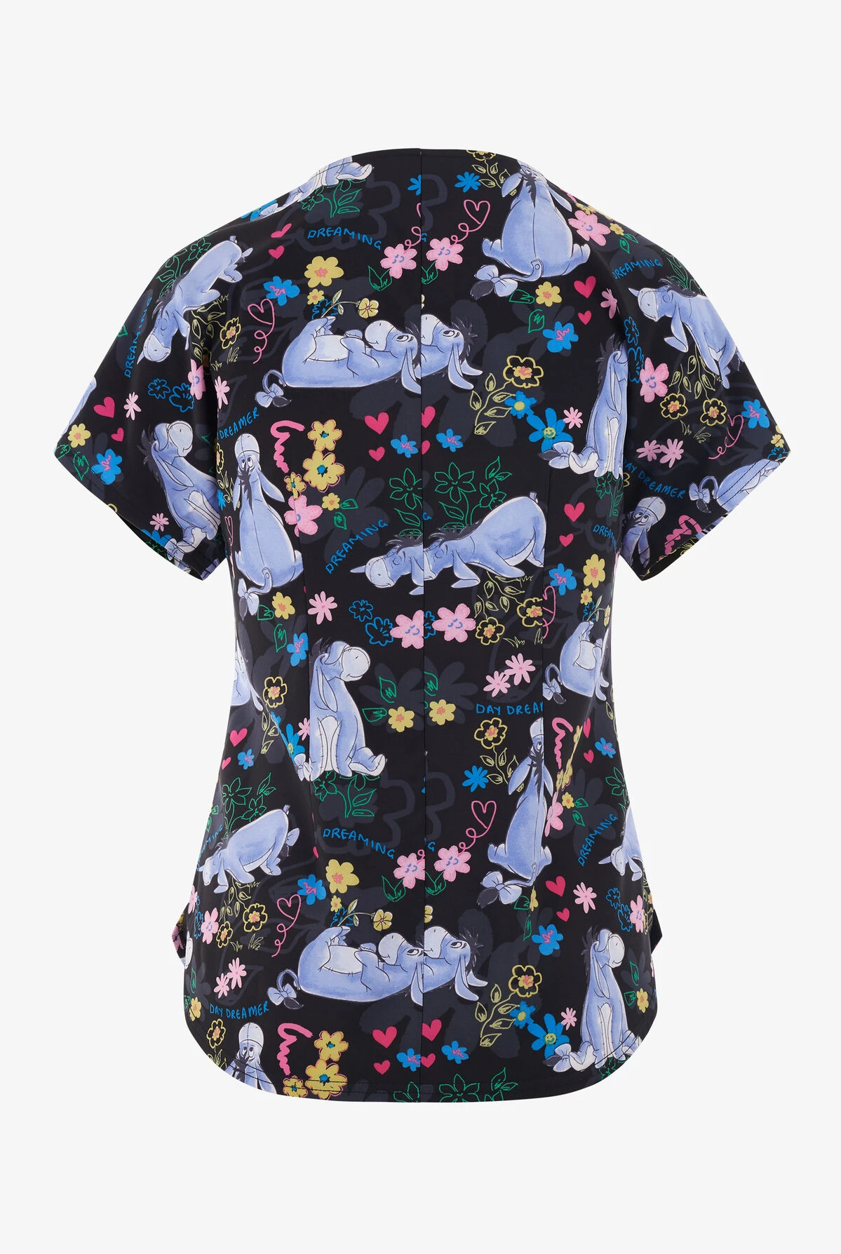 Cherokee Tooniforms Disney's Eeyore Dreams Women's 2-Pocket STRETCH V-Neck Print Scrub Top 4 Cherokee Tooniforms Disney's Eeyore Dreams Women's 2-Pocket STRETCH V-Neck Print Scrub Top - Image 2