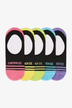 Cherokee Primary Passion Women's Assorted 5-Pack No Show Socks
