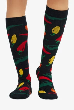 Cherokee Hot Peppas Men's 10-15 MmHg Light Compression Socks