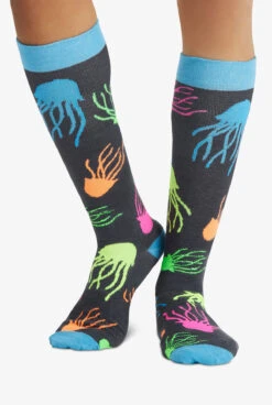 Cherokee Jelly Fish Men's 10-15 MmHg Light Compression Socks