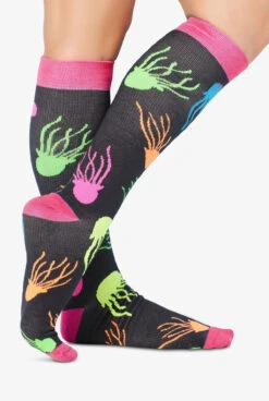 Cherokee Jelly Fish Women's 10-15 MmHg Light Compression Socks -Cherokee Shop CKJELLYF 2 HV