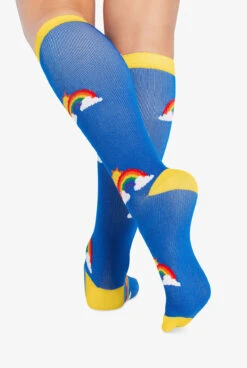 Cherokee Rainbows And Suns Women's 10-15 MmHg Light Compression Socks -Cherokee Shop CKRNASN 101223 2 HV