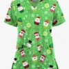 UA Butter-Soft STRETCH Christmas Treats Ruby Women's 2-Pocket V-Neck Printed Scrub Top -Cherokee Shop CS542CTRB 1