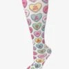 UA Exclusive Cutieful Sweet Hearts Women's 10-18 MmHg Wide Light Compression Socks -Cherokee Shop CU101SWW 1