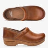 Dansko Women's Professional Honey Distressed Leather Nursing Clogs -Cherokee Shop DANSKHON 1