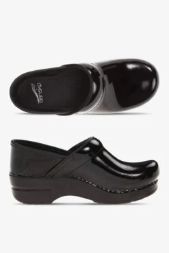 Dansko Women's Professional Black Patent Leather Clogs
