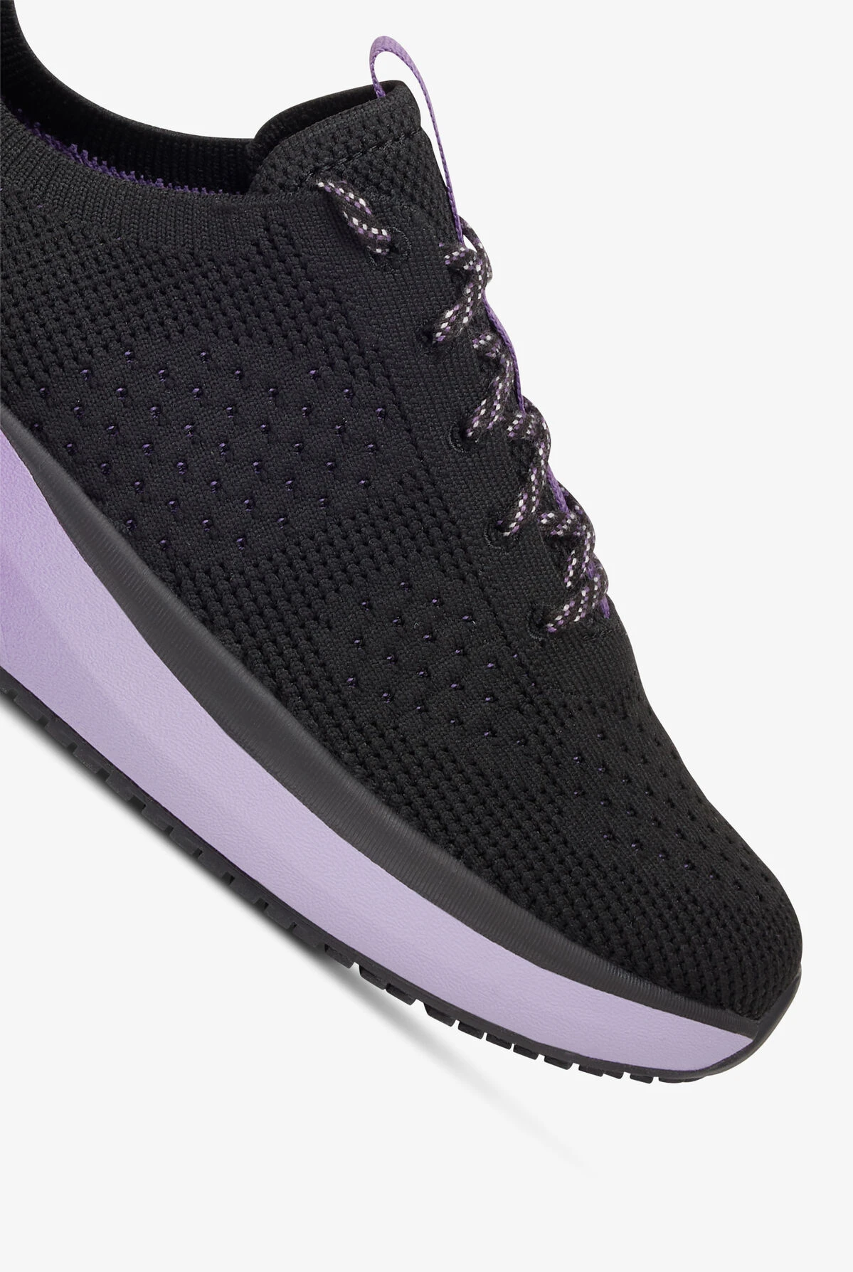 Infinity By Cherokee Women's Everon Knit Black/Purple Surge Athletic Lace Up Nursing Shoes 5 Infinity By Cherokee Women's Everon Knit Black/Purple Surge Athletic Lace Up Nursing Shoes - Image 3