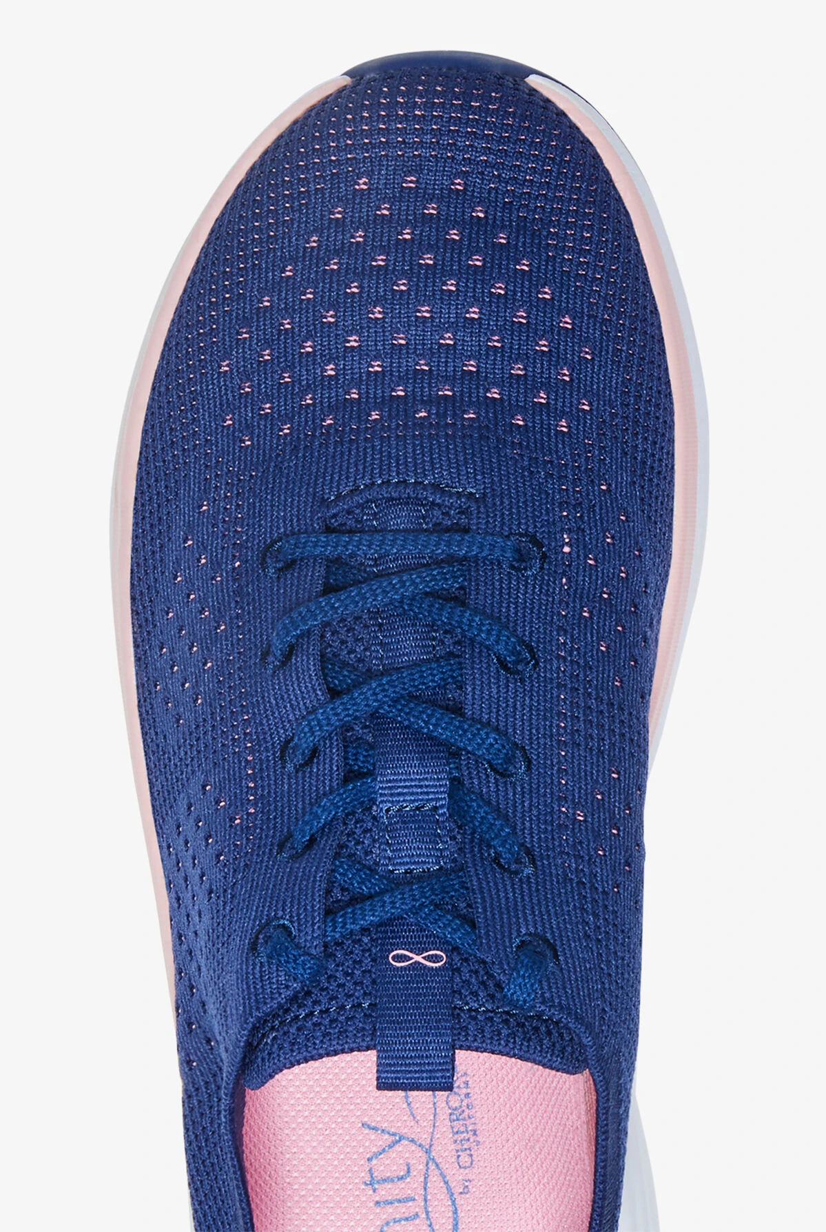 Infinity By Cherokee Women's Everon Knit Navy/Peony Athletic Lace Up Nursing Shoes 4 Infinity By Cherokee Women's Everon Knit Navy/Peony Athletic Lace Up Nursing Shoes - Image 2