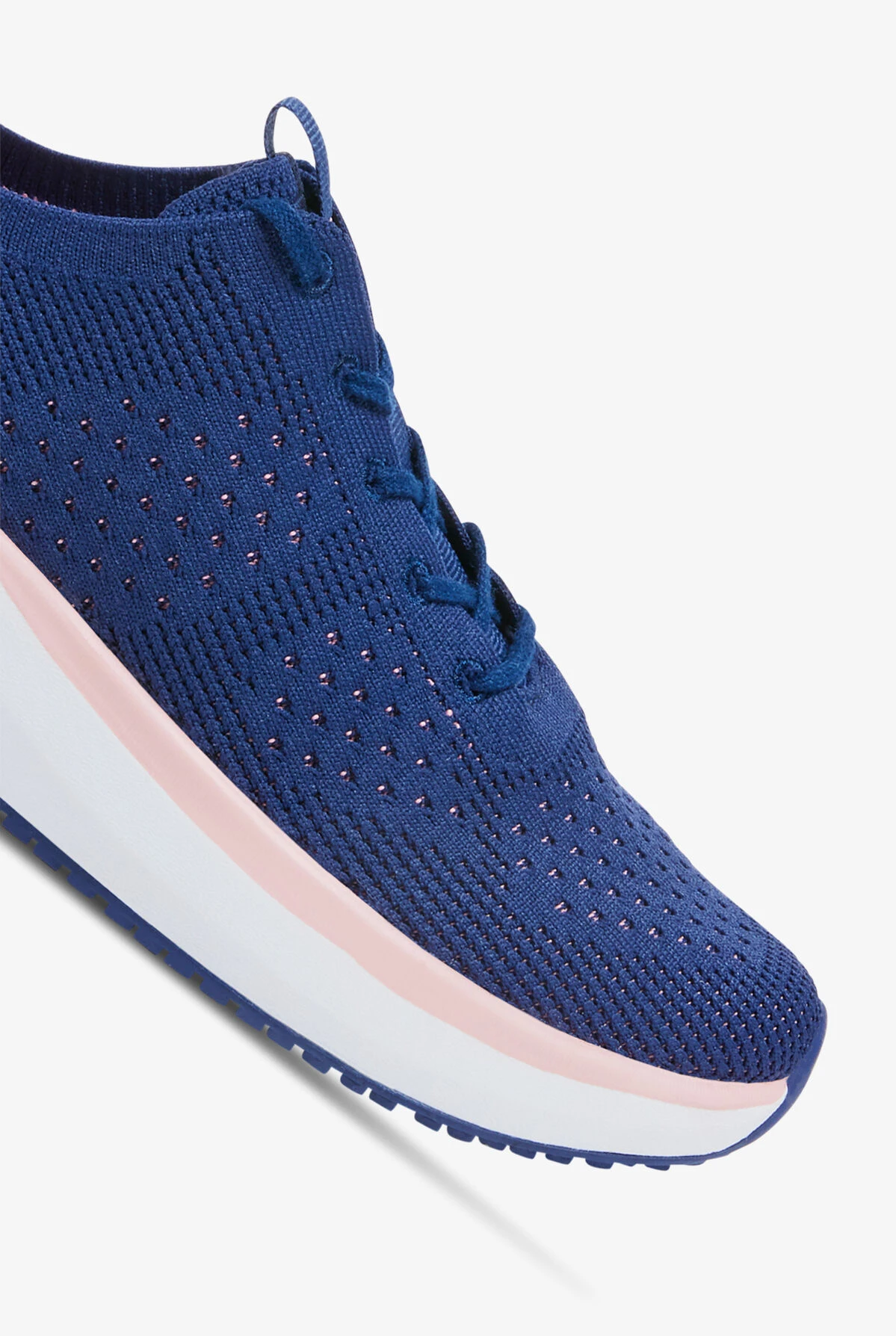 Infinity By Cherokee Women's Everon Knit Navy/Peony Athletic Lace Up Nursing Shoes 5 Infinity By Cherokee Women's Everon Knit Navy/Peony Athletic Lace Up Nursing Shoes - Image 3