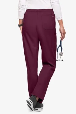 UA Flex2 Unisex 6-Pocket Pull-On Cargo STRETCH Scrub Pants -Cherokee Shop F2357 WINE 4