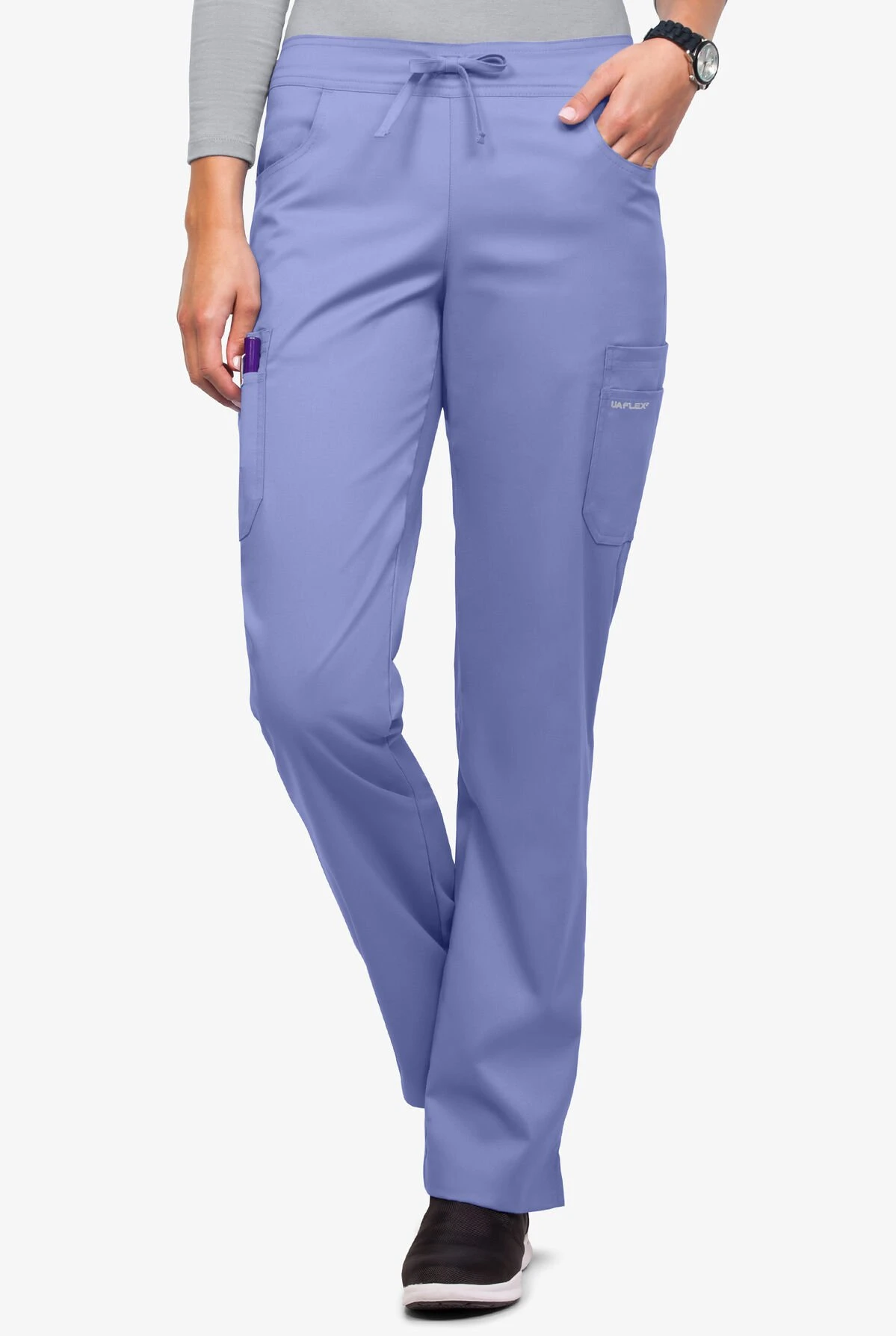 UA Flex2 Women's 7-Pocket Flat Front Cargo STRETCH Scrub Pants - Petite 3 UA Flex2 Women's 7-Pocket Flat Front Cargo STRETCH Scrub Pants - Petite