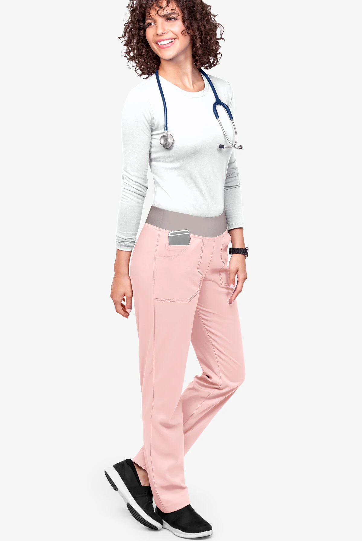 UA Flex2 Women's 3-Pocket Straight Leg Yoga STRETCH Scrub Pants - Petite 4 UA Flex2 Women's 3-Pocket Straight Leg Yoga STRETCH Scrub Pants - Petite - Image 2