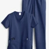 UA Flex V-Neck Top And Pant Scrub Set -Cherokee Shop F4378 NAVY 1