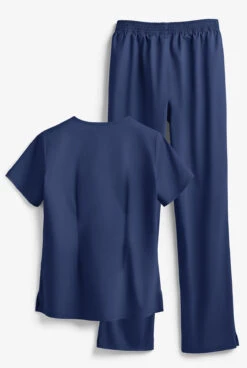 UA Flex V-Neck Top And Pant Scrub Set -Cherokee Shop F4378 NAVY 4