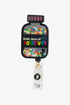 French Bull By Koi Pill Bottle Shaker ID Badge Holder