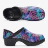 C&C Sweden Women's Floral Luau Black Patent Leather Nursing Clogs -Cherokee Shop FLORLUAU 1