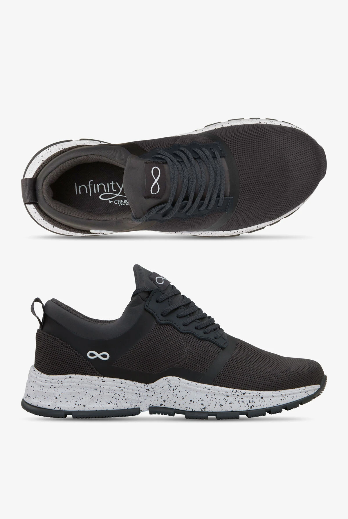 Infinity By Cherokee Women's Fly Pewter Flecked Athletic Lace Up Shoes 3 Infinity By Cherokee Women's Fly Pewter Flecked Athletic Lace Up Shoes