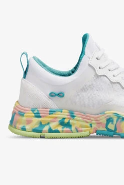 Infinity By Cherokee Women’s Fly White Colorful/Camo Athletic Lace Up Nursing Shoes -Cherokee Shop FLYWHCC 4