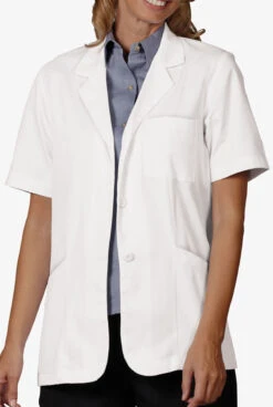 Fashion Seal Women's 31" 3-Pocket Short Sleeve Lab Coat