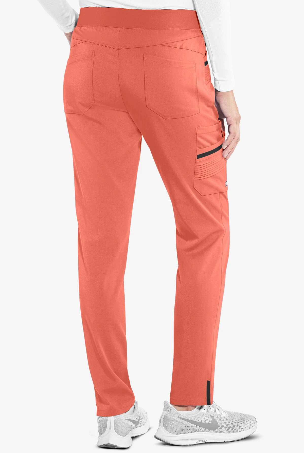 Grey's Anatomy™ By Barco Impact Moto Women's 6-Pocket STRETCH Flat Front Pintuck Cargo Scrub Pants 4 Grey's Anatomy™ By Barco Impact Moto Women's 6-Pocket STRETCH Flat Front Pintuck Cargo Scrub Pants - Image 2