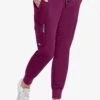 Grey's Anatomy™ By Barco Kira Women's 5-Pocket Double Cargo Knit Cuff Jogger Scrub Pants - Petite -Cherokee Shop GA534 WINE 1