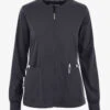Grey's Anatomy™ By Barco Spandex STRETCH Gianna Women's 5-Pocket Zip Front Scrub Jacket 2 Grey's Anatomy™ By Barco Spandex STRETCH Gianna Women's 5-Pocket Zip Front Scrub Jacket -Cherokee Shop GRS873 STEEL 1