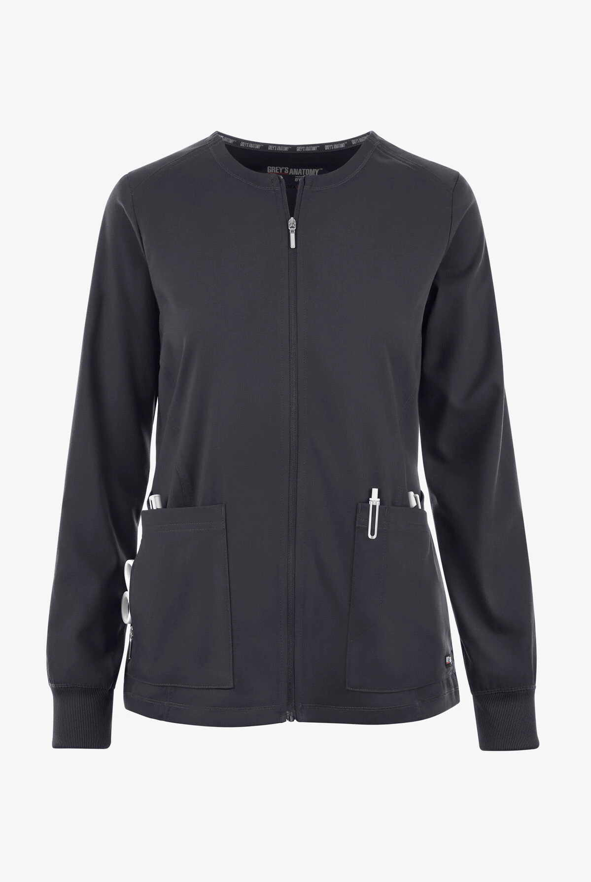 Grey's Anatomy™ By Barco Spandex STRETCH Gianna Women's 5-Pocket Zip Front Scrub Jacket 3 Grey's Anatomy™ By Barco Spandex STRETCH Gianna Women's 5-Pocket Zip Front Scrub Jacket