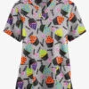 Butter-Soft Originals Halloween Treats Silver Women's 2-Pocket Classic Fit V-Neck Printed Scrub Top -Cherokee Shop H1162HTSL 092823 1