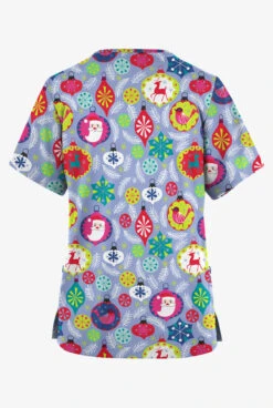 Butter-Soft Originals Jolly Baubles Ceil Women's 2-Pocket Classic Fit V-Neck Printed Scrub Top 5 Butter-Soft Originals Jolly Baubles Ceil Women's 2-Pocket Classic Fit V-Neck Printed Scrub Top -Cherokee Shop H1162JBCL 092823 2