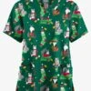 Butter-Soft Originals Playful Christmas Hunter Women's 2-Pocket Classic Fit V-Neck Printed Scrub Top 1 Butter-Soft Originals Playful Christmas Hunter Women's 2-Pocket Classic Fit V-Neck Printed Scrub Top -Cherokee Shop H1162PCHT 092823 1