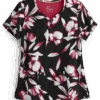 Healing Hands Premiere Isabel Exquisite Floral Women's 2-Pocket V-Neck Print Scrub Top -Cherokee Shop HE221EQF 1