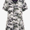 Healing Hands Stylized Camo Women's 3-Pocket STRETCH V-Neck Print Scrub Top -Cherokee Shop HE226STYC 091323 1