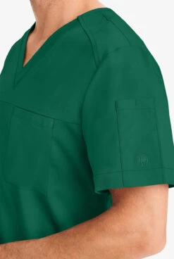 Healing Hands Purple Label Justin Men's 1-Pocket STRETCH V-Neck Scrub Top -Cherokee Shop HE2330 HUNTE 3 HV