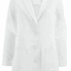 Healing Hands White Coat Minimalist Women's 32" 3-Pocket STRETCH Lab Coat 2 Healing Hands White Coat Minimalist Women's 32" 3-Pocket STRETCH Lab Coat -Cherokee Shop HE5053 WHITE 1