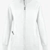 Healing Hands 360 Carly Women's 5-Pocket STRETCH Zip-Up Stand Collar Scrub Jacket -Cherokee Shop HE5068 092223 WHITE 1