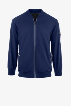 Healing Hands 360 Samuel Men's 6-Pocket STRETCH Zip-Up Bomber Scrub Jacket