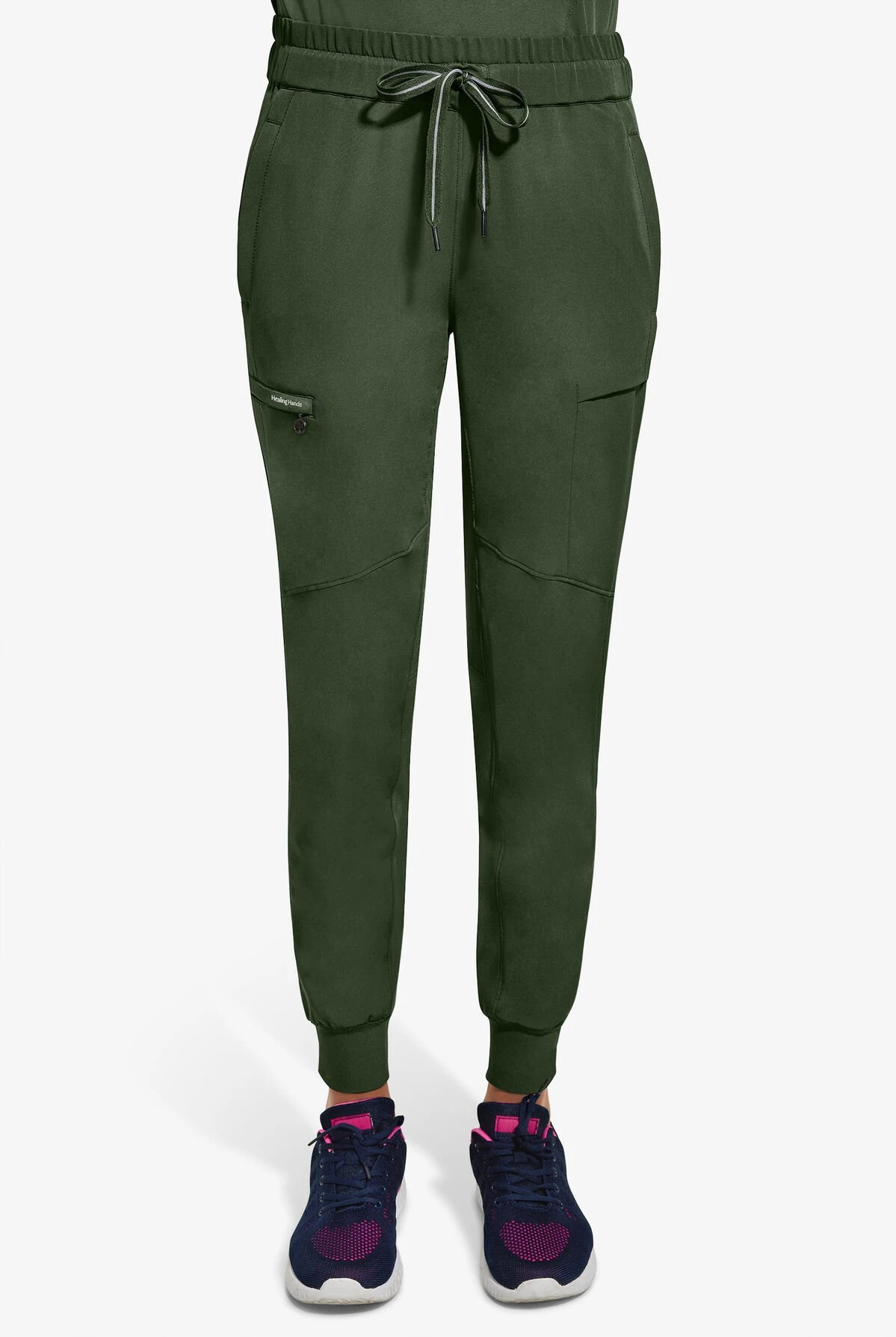 Healing Hands 360 Naya Women's 6-Pocket STRETCH Elastic Jogger Drawstring Scrub Pants - Petite 3 Healing Hands 360 Naya Women's 6-Pocket STRETCH Elastic Jogger Drawstring Scrub Pants - Petite