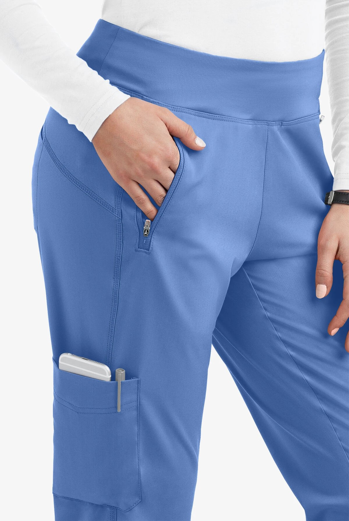 Healing Hands Purple Label Tara Women's 6-Pocket STRETCH Jogger Cargo Scrub Pants - Petite 4 Healing Hands Purple Label Tara Women's 6-Pocket STRETCH Jogger Cargo Scrub Pants - Petite - Image 2