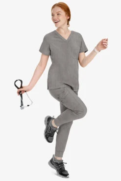 Healing Hands Purple Label Toby Women's 7-Pocket STRETCH Jogger Drawstring Scrub Pant - Tall -Cherokee Shop HE9244 HEAGR 6 1