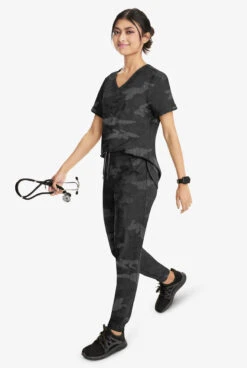 Healing Hands Purple Label Tate Camo Women's 5-Pocket STRETCH Jogger Scrub Pants - Petite 7 Healing Hands Purple Label Tate Camo Women's 5-Pocket STRETCH Jogger Scrub Pants - Petite -Cherokee Shop HE9350 092523 BLACK 2 S