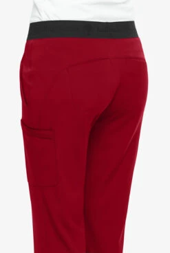 HH Works By Healing Hands Rachel Women's 7-Pocket STRETCH Elastic Waist Scrub Pants -Cherokee Shop HE9500 RED 5
