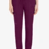 HH Works By Healing Hands Raine Women's 5-Pocket STRETCH Drawstring Pant - Petite -Cherokee Shop HE9530 WINE 1