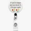 Hiddles If You're Happy And You Know It Retractable ID Badge Holder 2 Hiddles If You're Happy And You Know It Retractable ID Badge Holder -Cherokee Shop HIIFHAPPY 092523 1 S