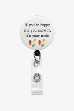 Hiddles If You're Happy And You Know It Retractable ID Badge Holder