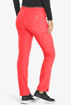 Heartsoul Break On Through Women's 4-Pocket STRETCH Logo Elastic Cargo Scrub Pants -Cherokee Shop HL185 RUBGR 4