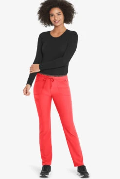 Heartsoul Break On Through Women's 4-Pocket STRETCH Logo Elastic Cargo Scrub Pants -Cherokee Shop HL185 RUBGR 6