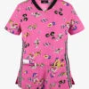 Heartsoul Shaped Flowering Fields Women's 3-Pocket STRETCH V-Neck Print Scrub Top